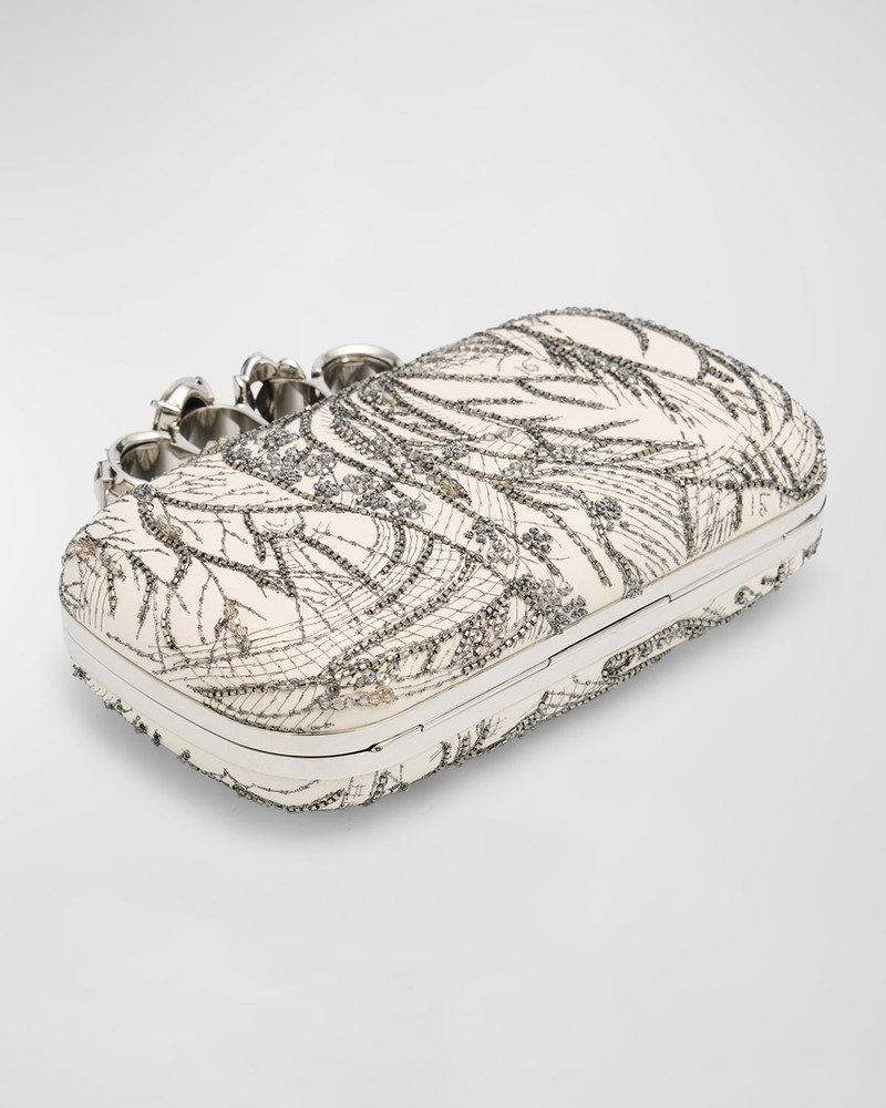 Knuckle Four-Ring Embellished Clutch Bag 8