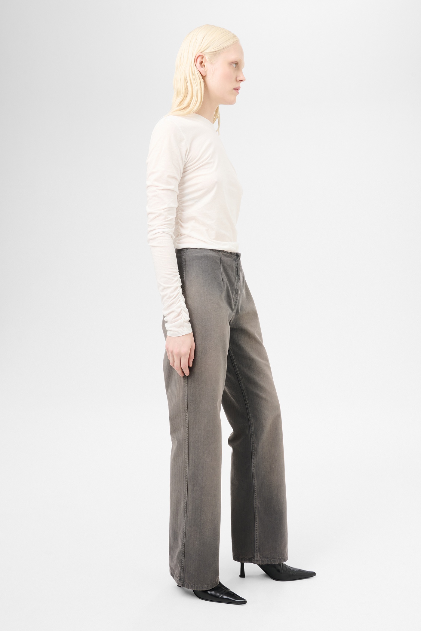 Biker Trouser French Sun Faded Herringbone - 5