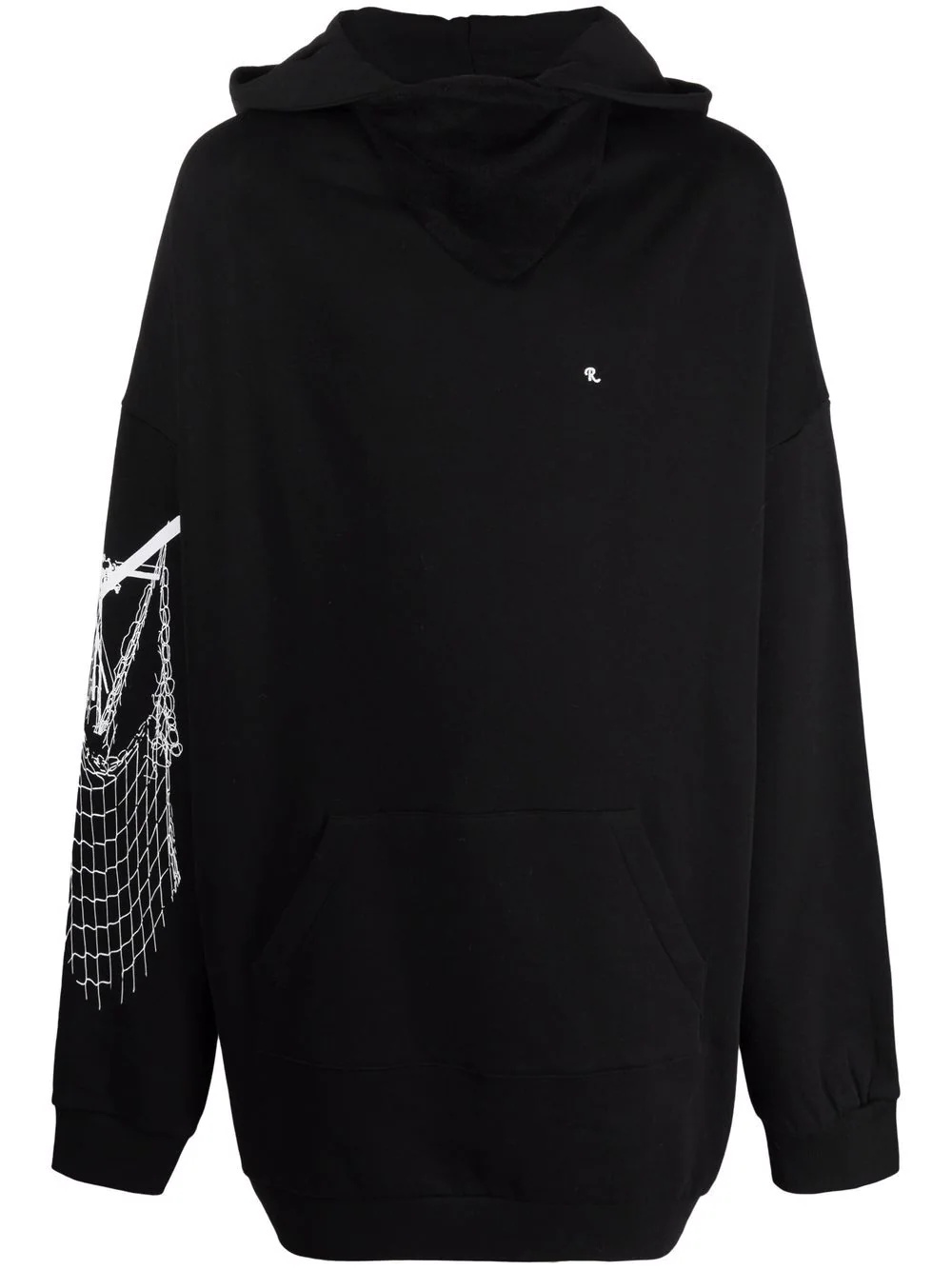 graphic-print cotton hoodie - 1
