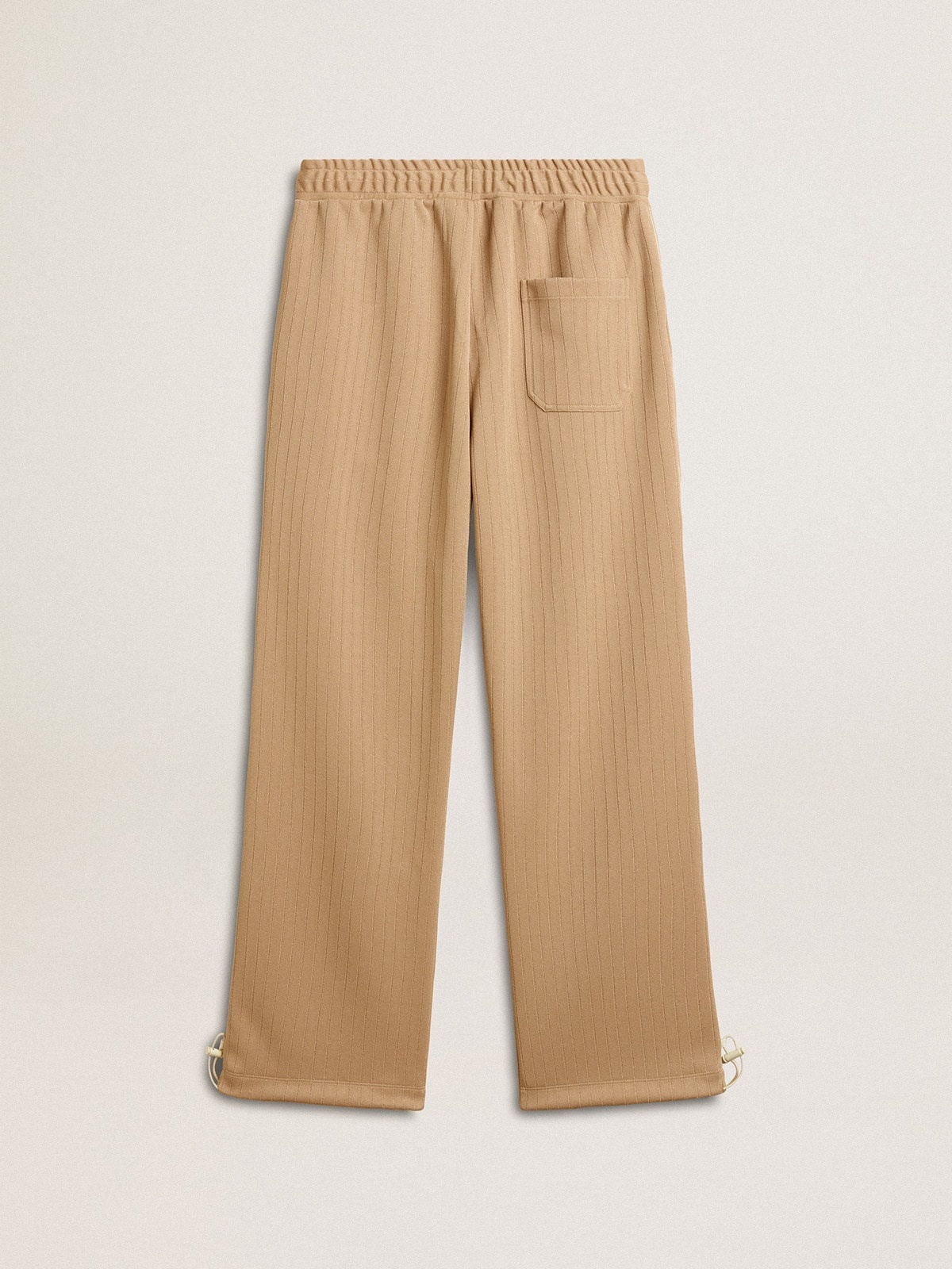 Men’s light beige joggers with white logo - 5