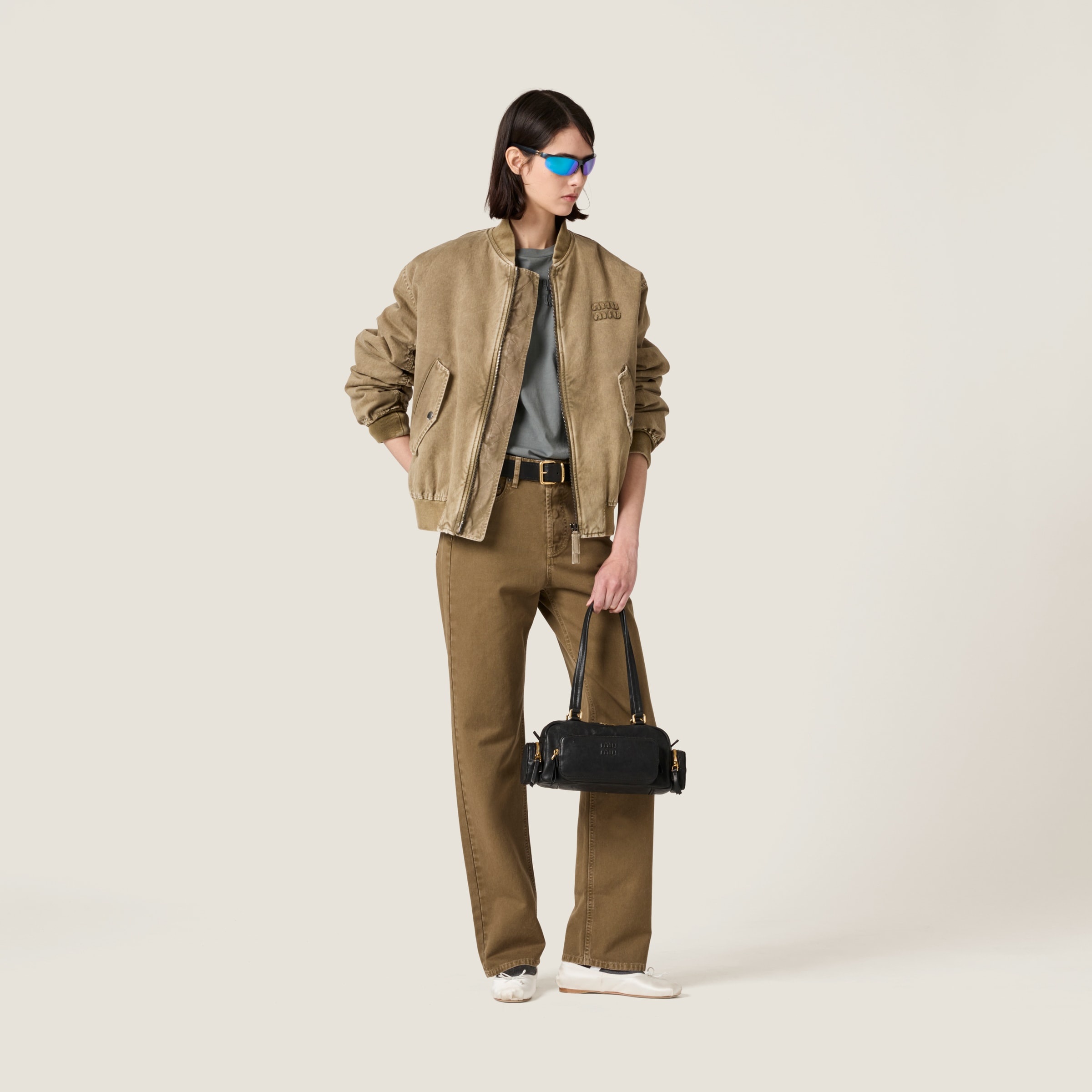 Garment-dyed gabardine pants - 2