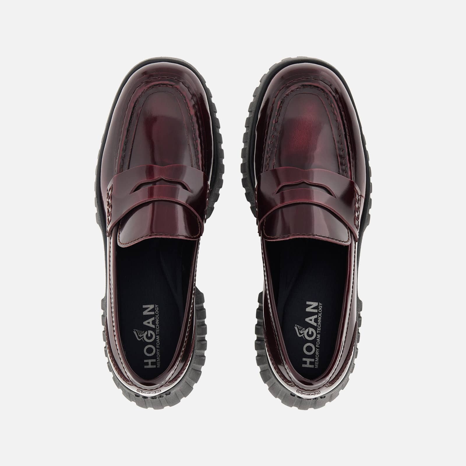 Loafers Hogan H-Stripes Burgundy - 4