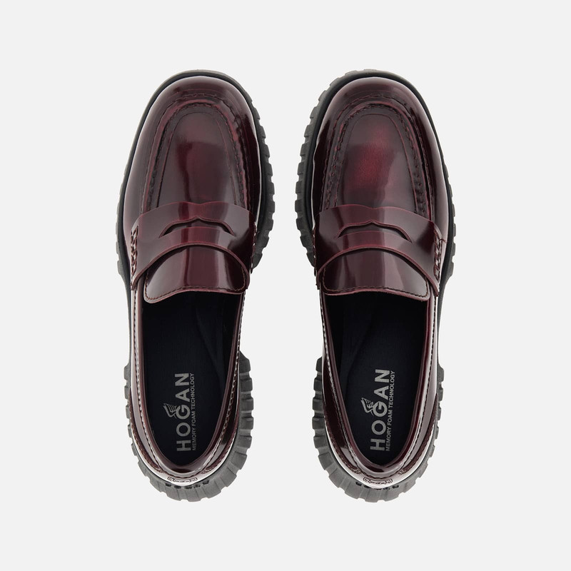 Loafers Hogan H-Stripes Burgundy 4