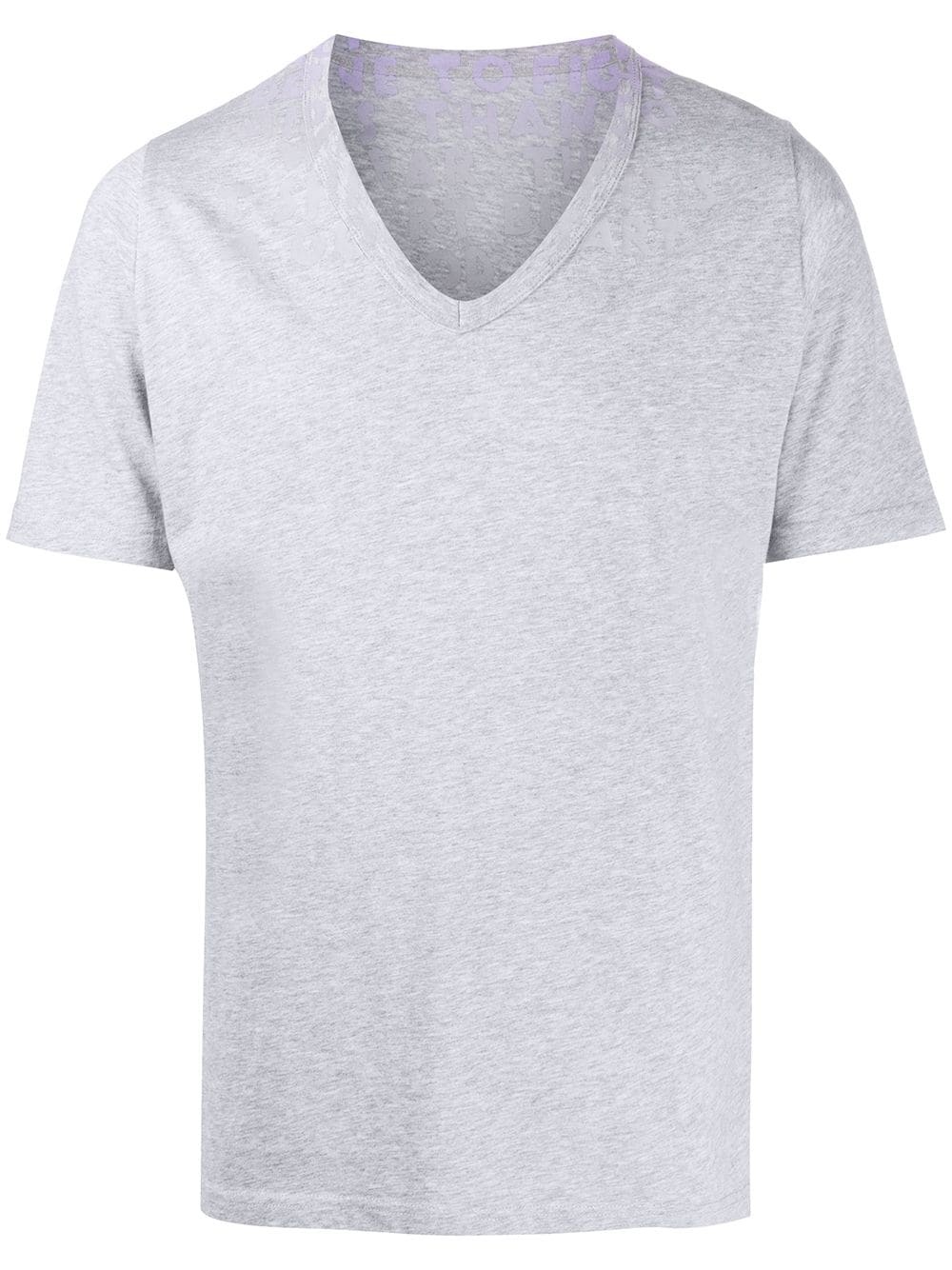 printed v-neck T-shirt - 1