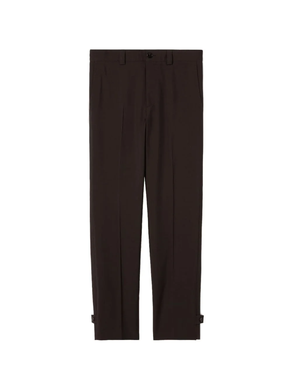 belt-loops pressed-creases trousers - 1