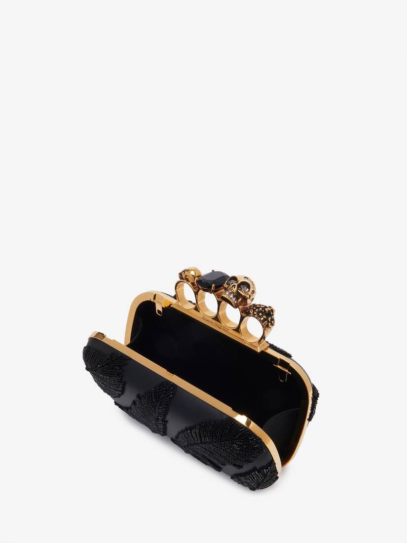 Women's Knuckle Clutch in Black - 4