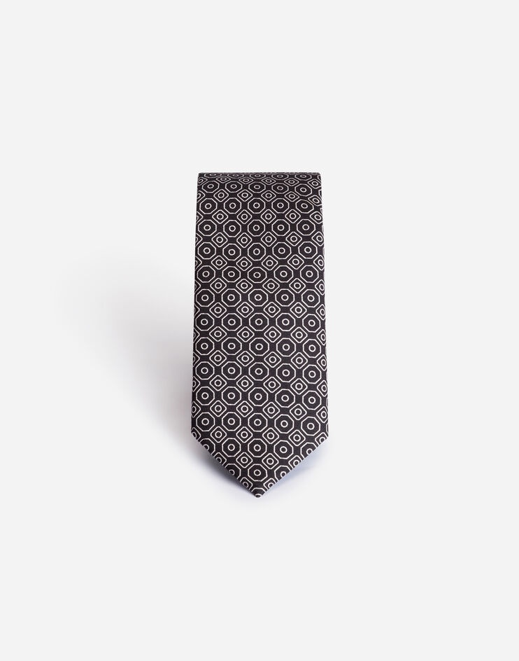 Silk tie in tie print - 2