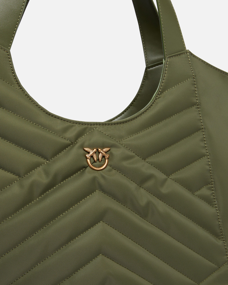 SHOPPER BAG IN PUZZLE-QUILTED RECYCLED FABRIC 3