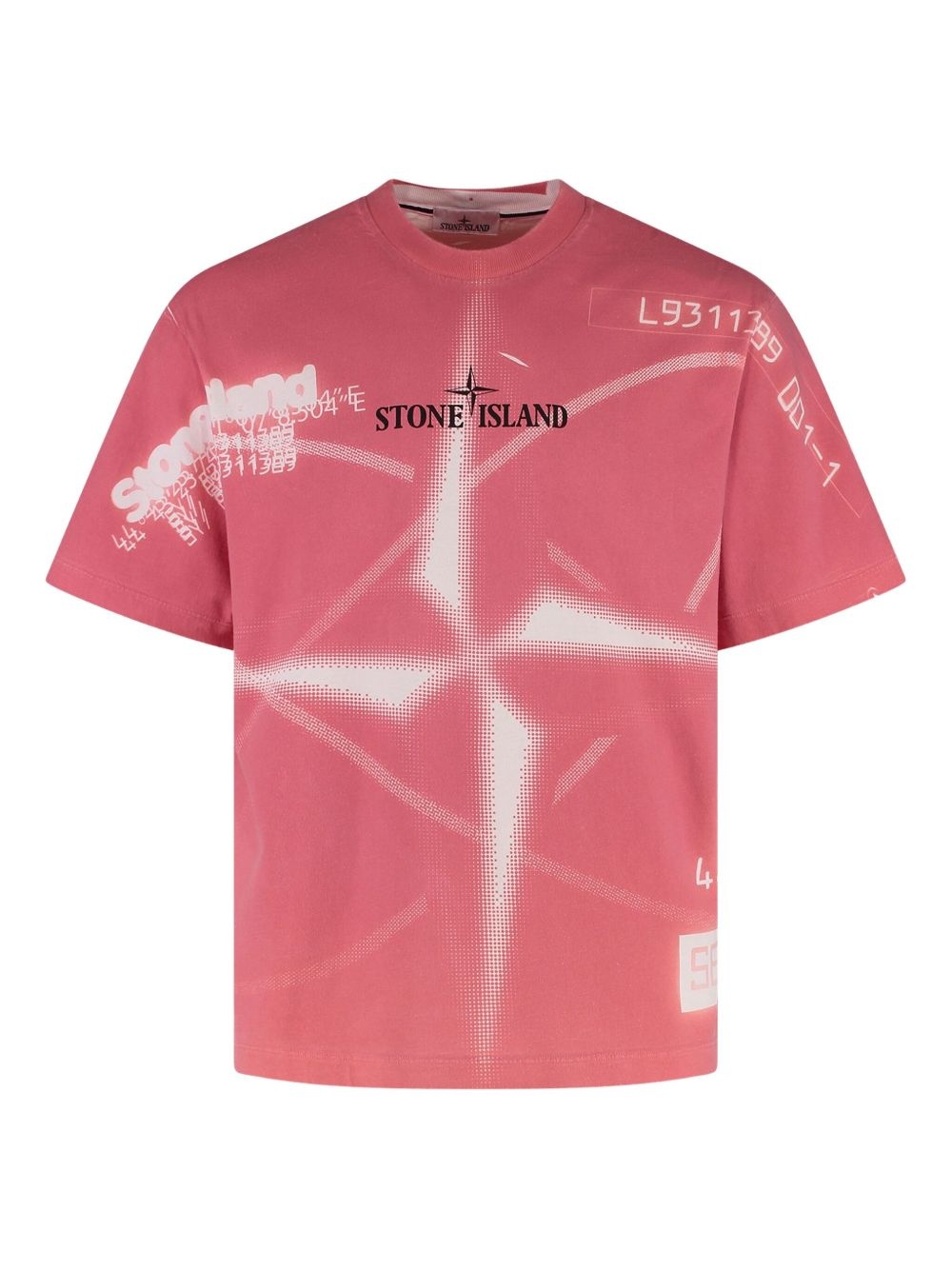 Compass-logo cotton T-shirt - 1