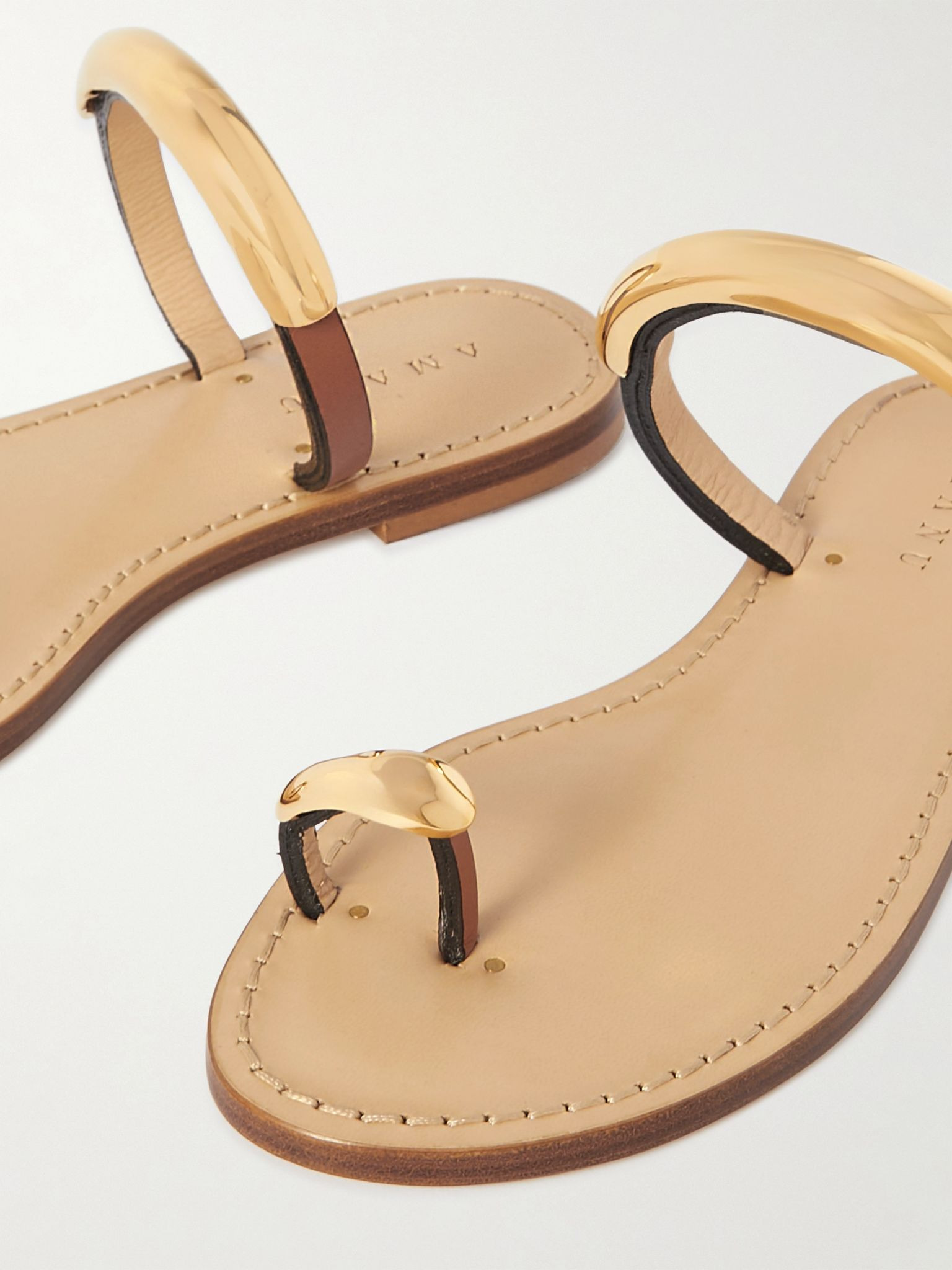 Samburu embellished leather sandals Tan - 4