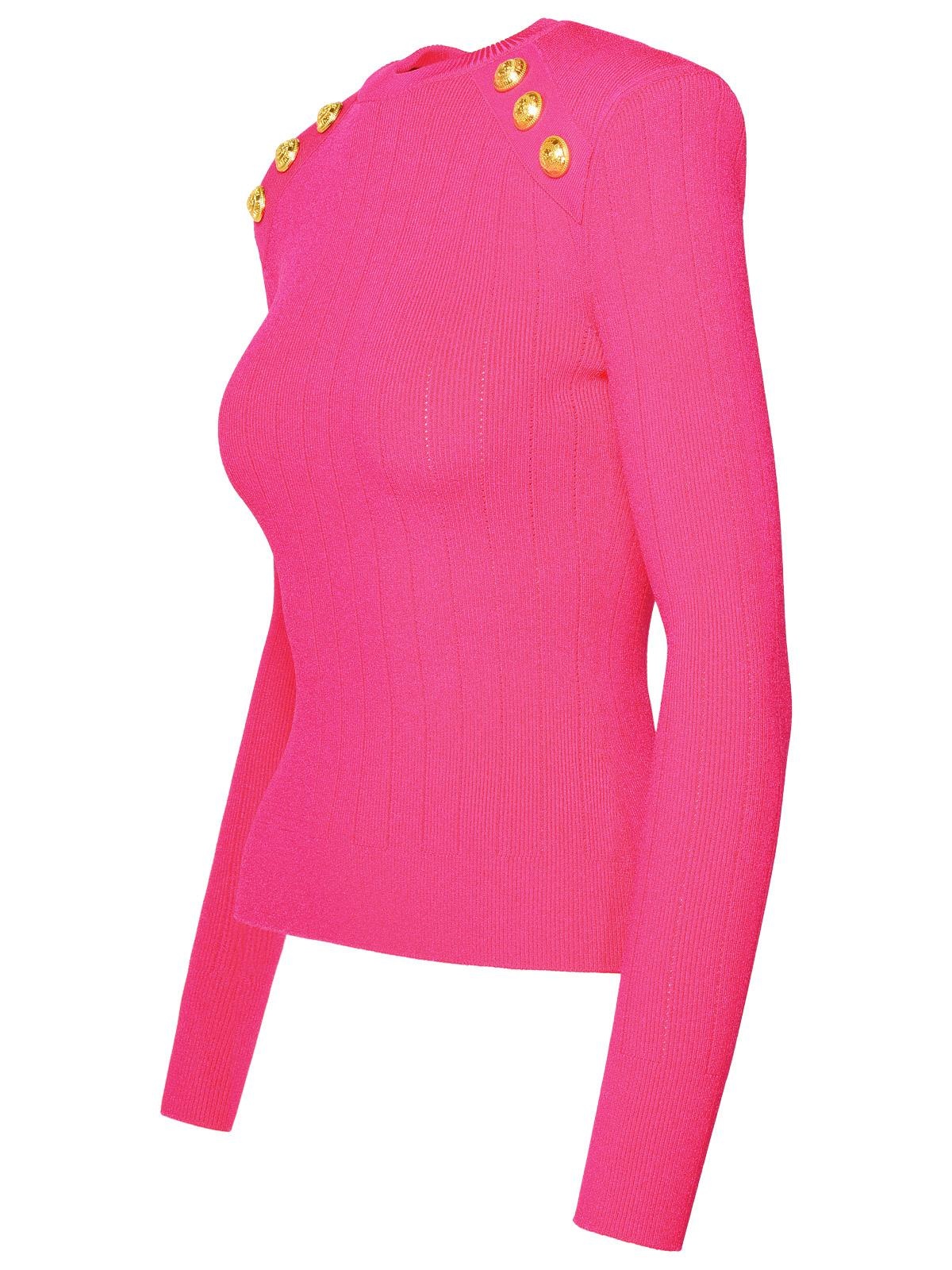 Balmain Fuchsia Viscose Blend Sweater - 2