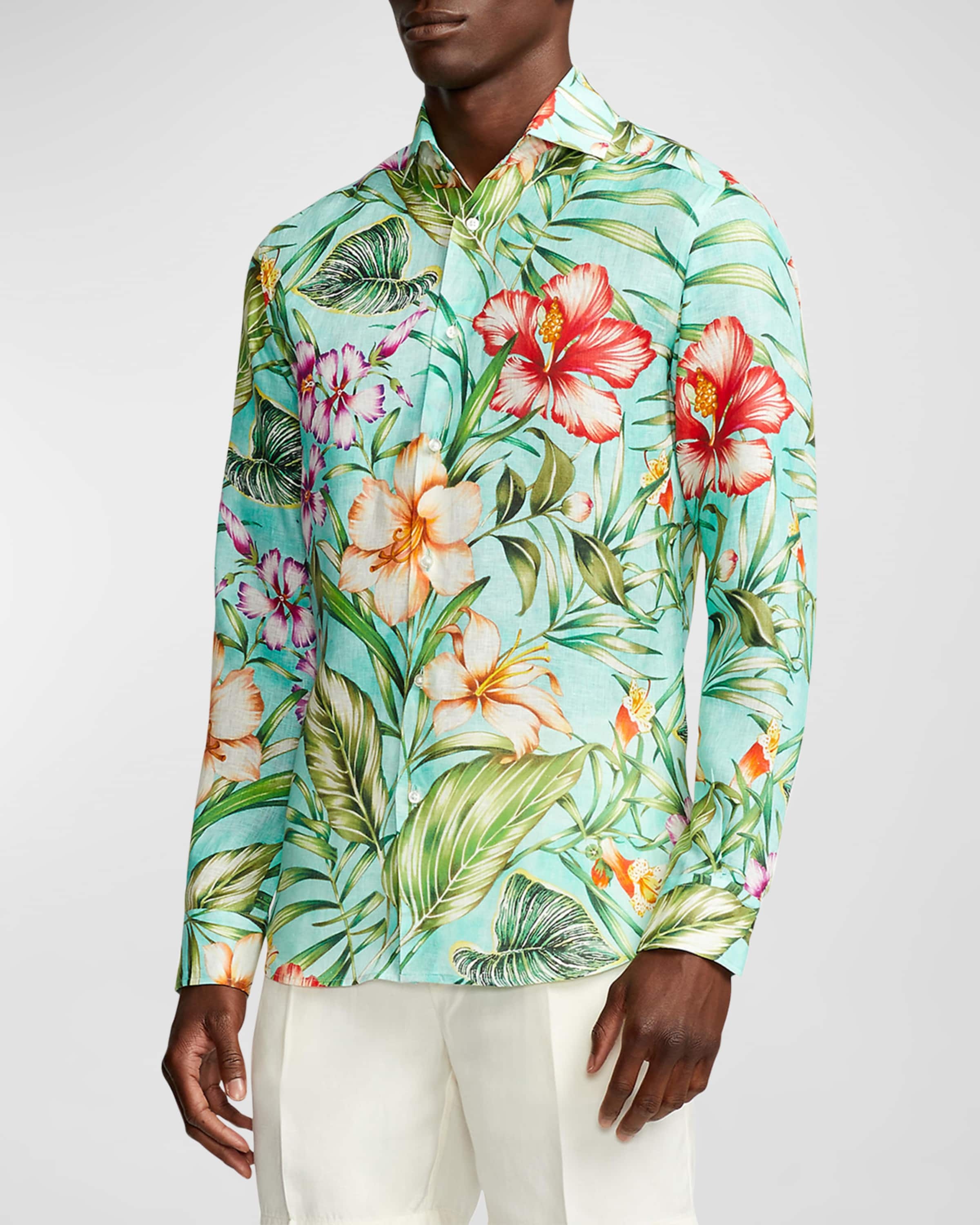 Men's Serengeti Delano Floral Button-Down Shirt - 4