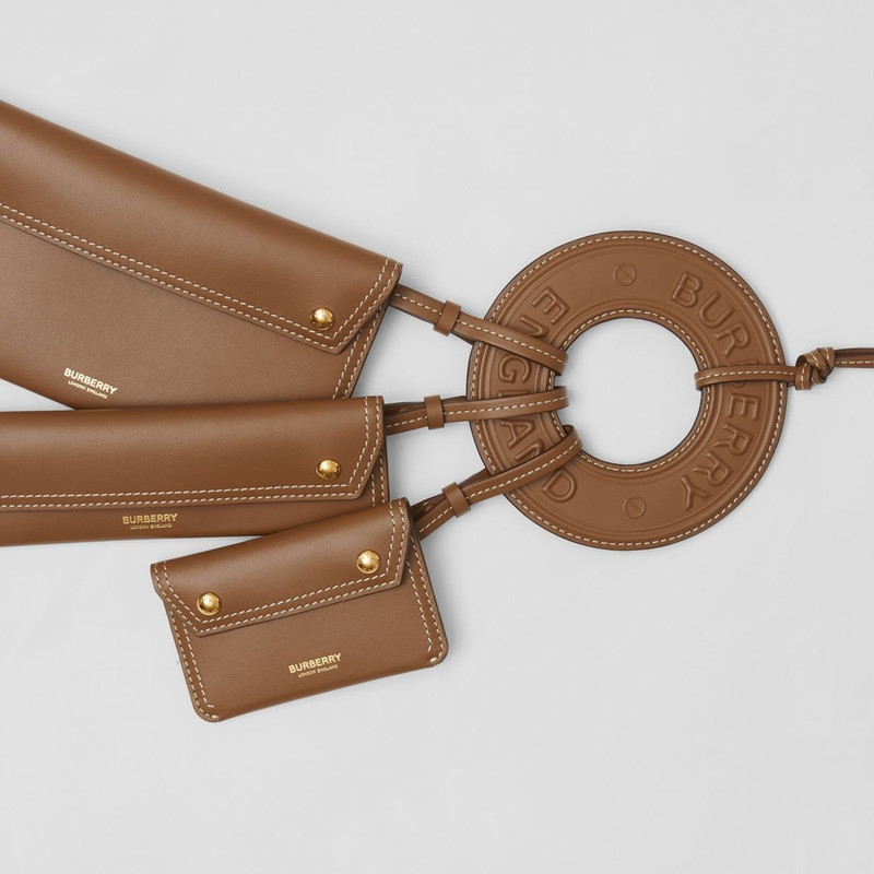 Burberry Logo Graphic Leather Three-piece Pouch Set outlook