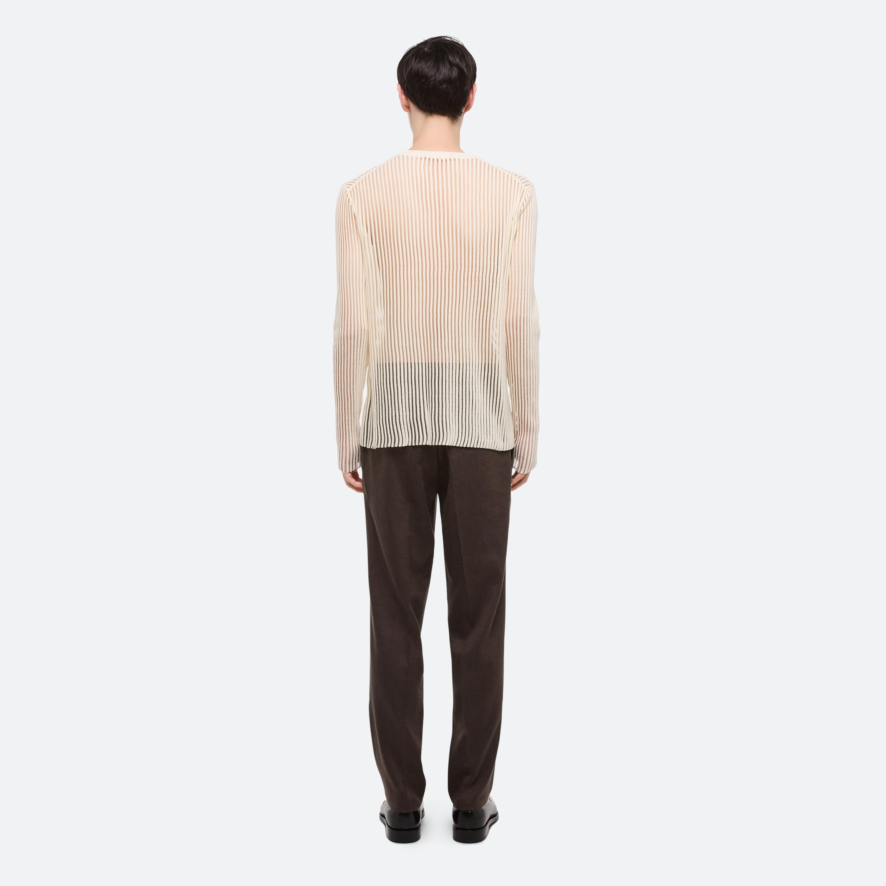 SPACED SHEER CREWNECK - 5