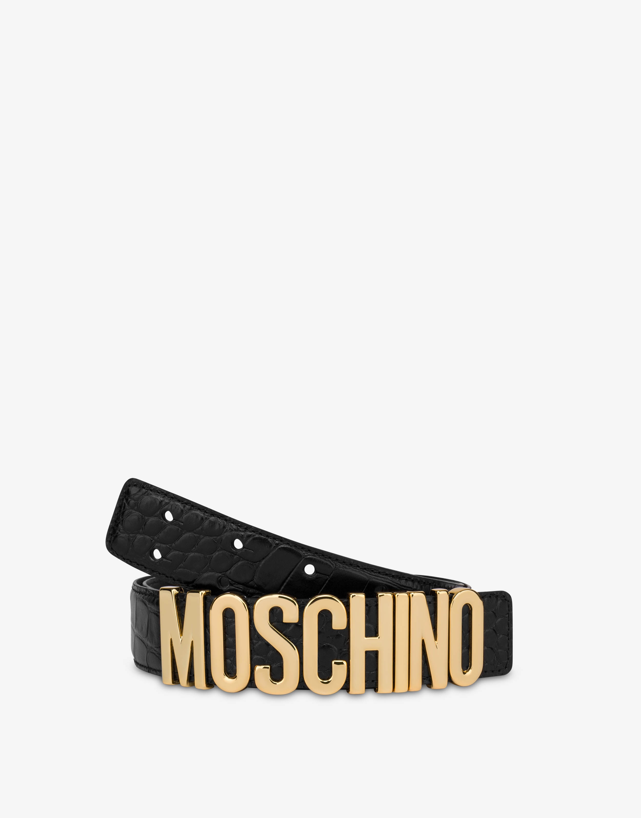 LETTERING LOGO CROCO BELT - 3