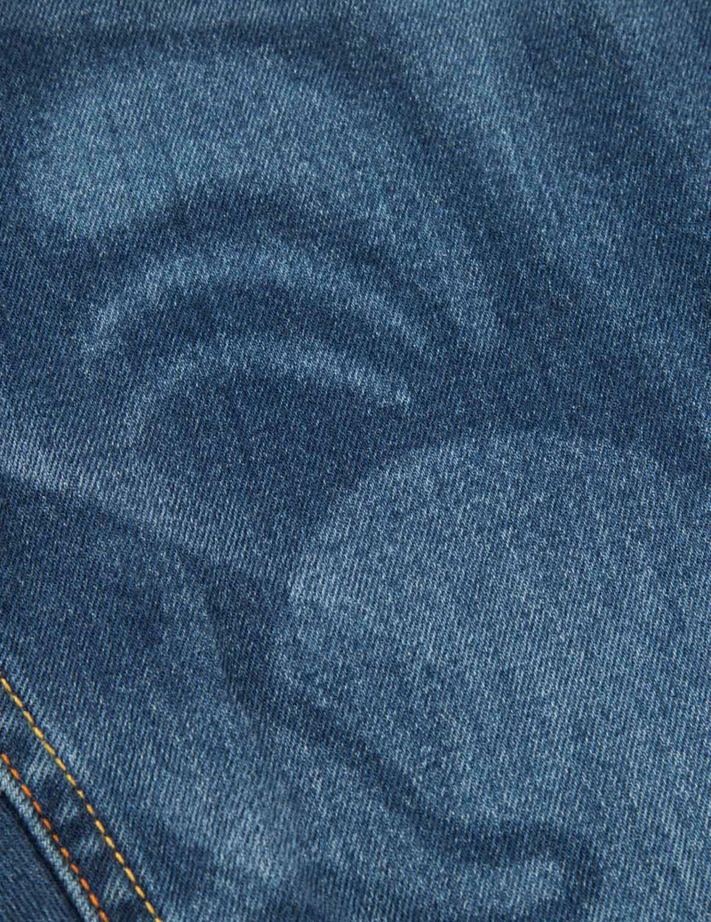 STENCIL GODHEAD DISCHARGED PRINT CROPPED-FIT JEANS #2027 9