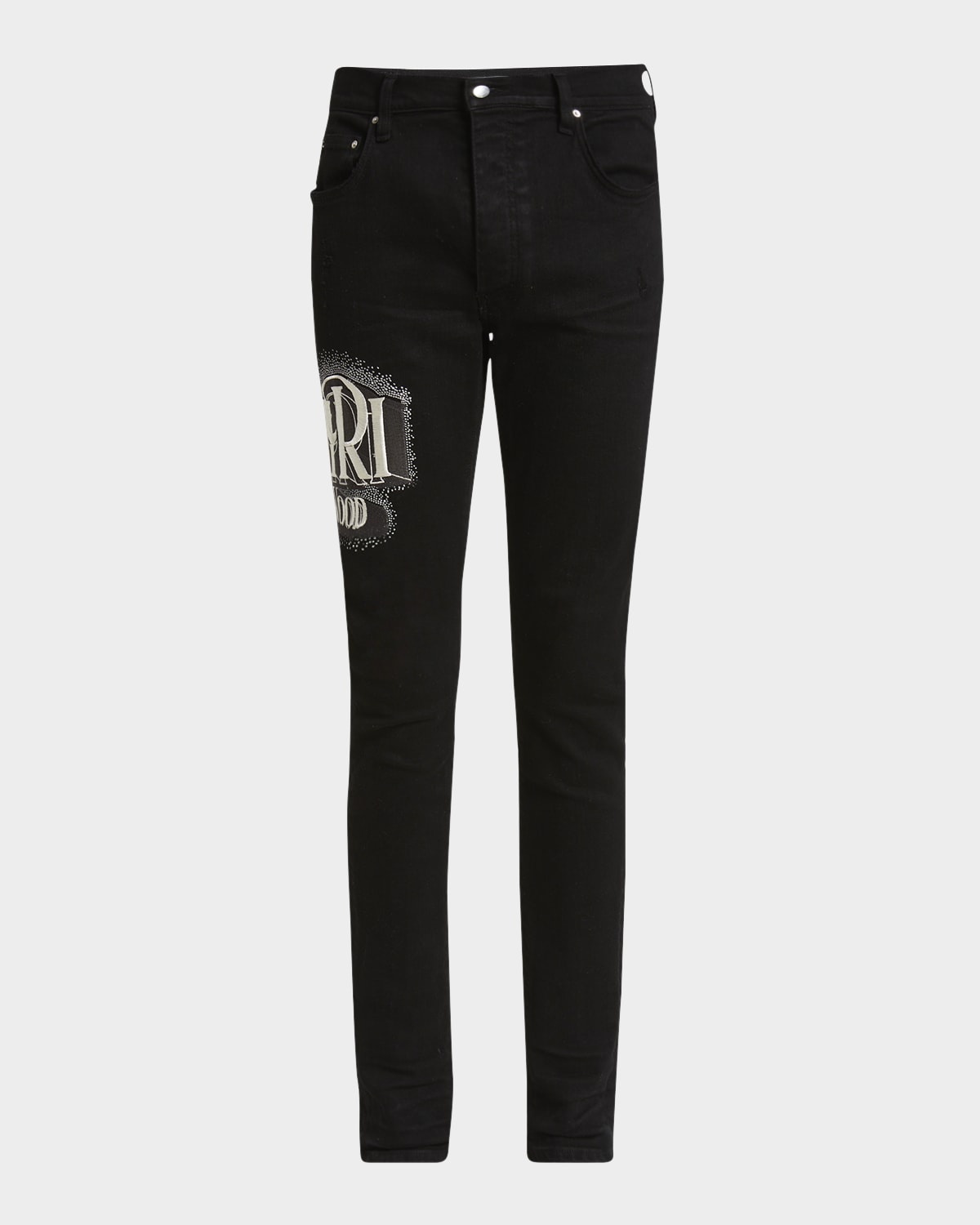 Men's Crystal-Embellished Skinny Jeans - 1
