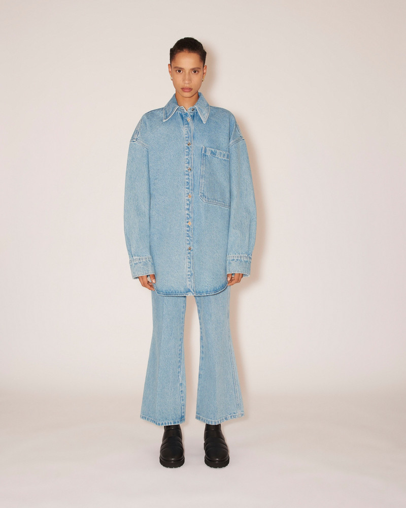 Nanushka ZOEY - Upcycled denim - Light wash outlook