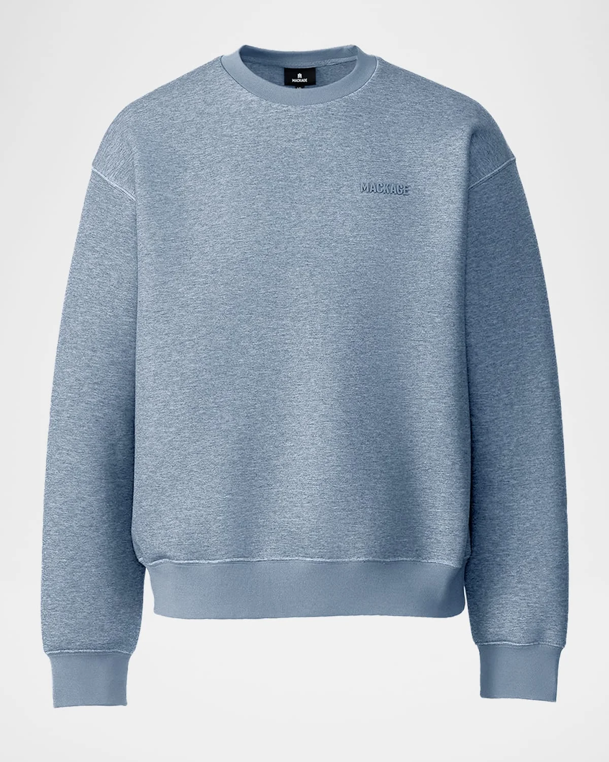 Men's Julian Double-Face Jersey Silicone-Logo Crewneck Sweater - 1