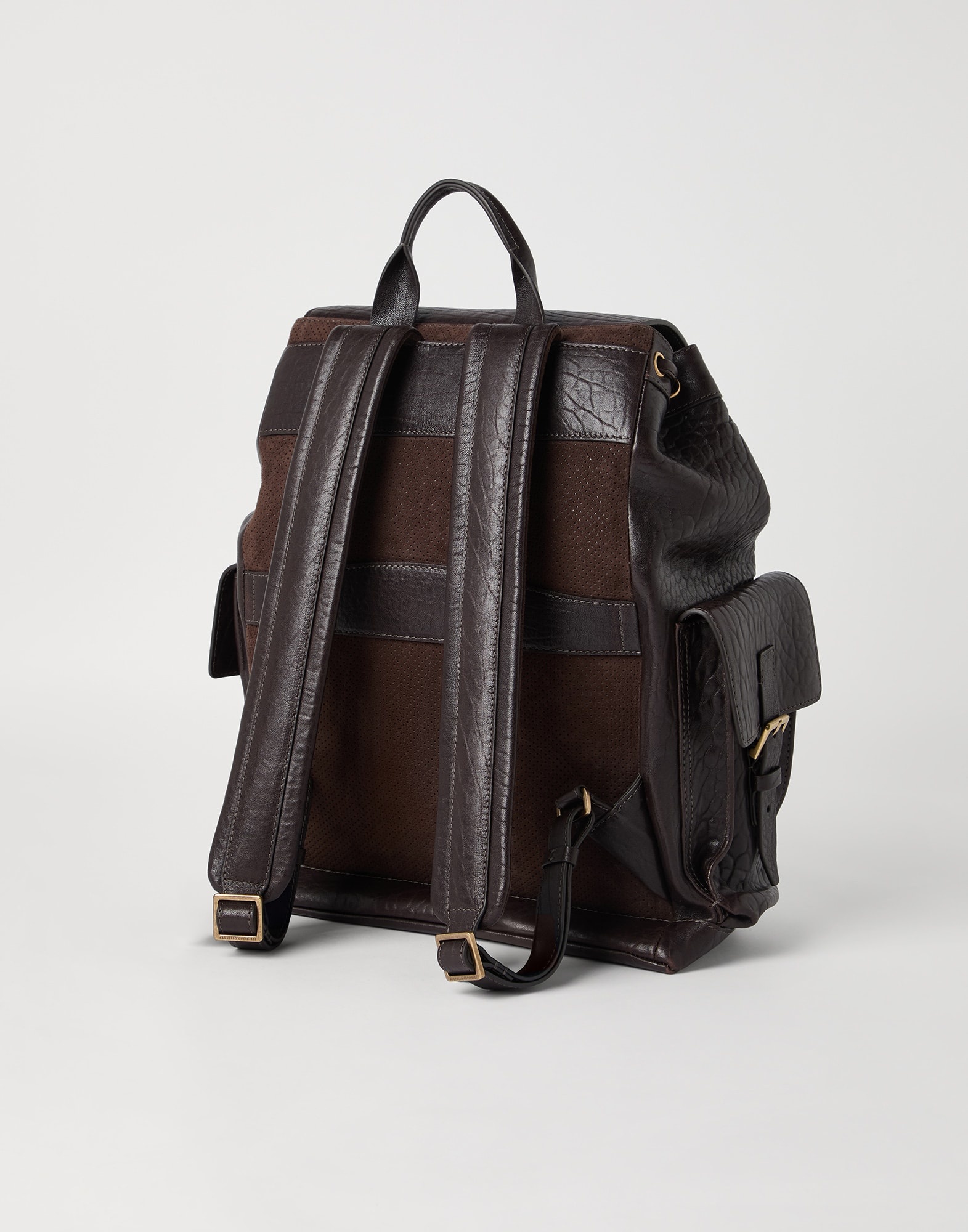 Textured grain leather city backpack - 2