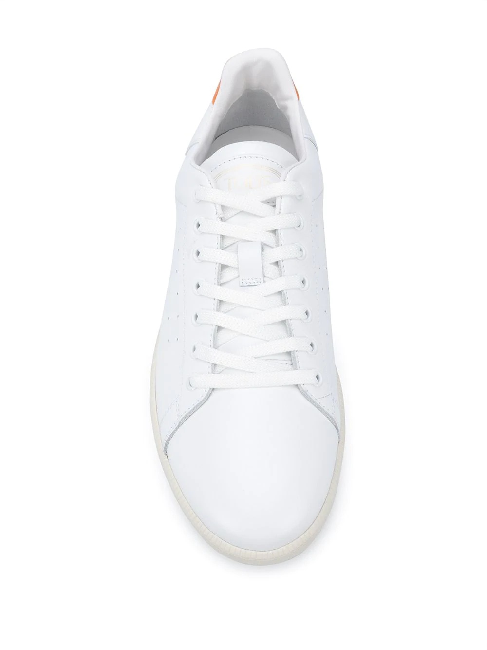 leather lace-up sneakers - 4