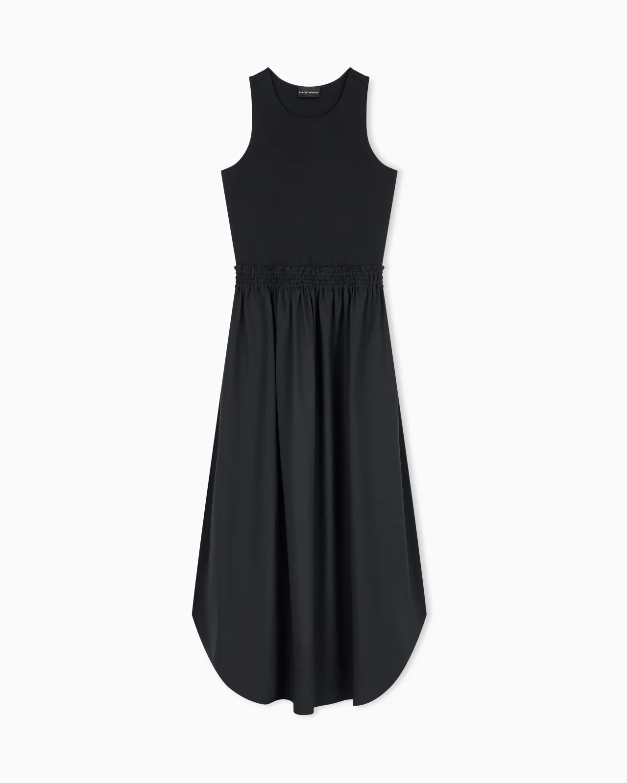 SLEEVELESS MAXI DRESS IN VISCOSE WITH ELASTICIZED WAIST - 1