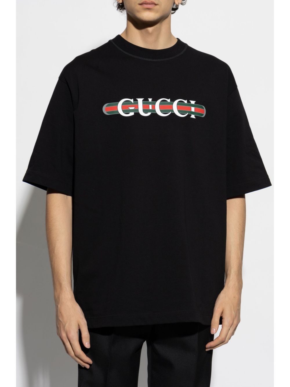 logo-print cotton T-shirt - 3