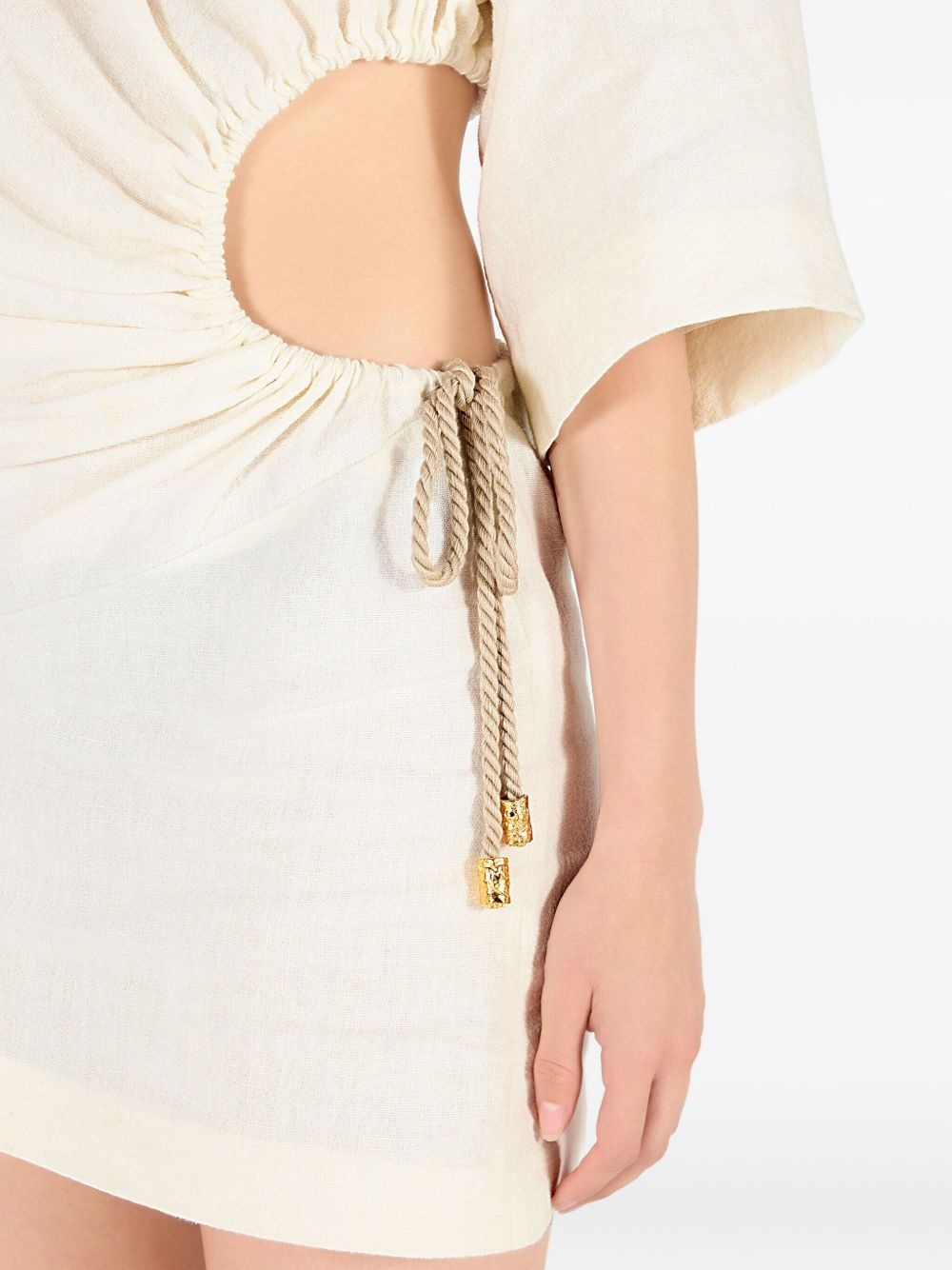 linen mini dress - 5