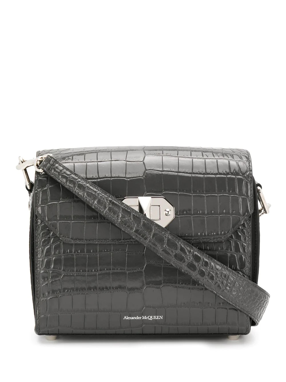 crocodile-effect shoulder bag - 1