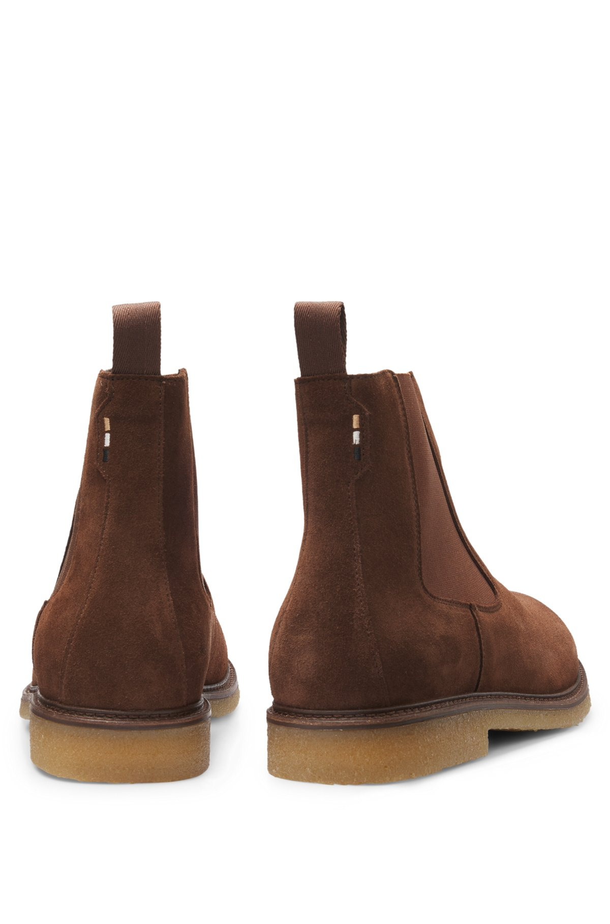 SUEDE CHELSEA BOOTS WITH ELASTICATED PANELS - 5