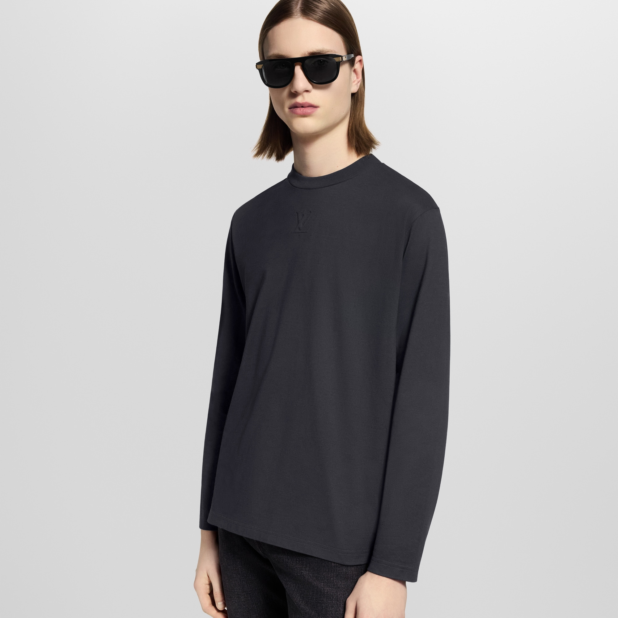 Embossed LV Long-Sleeved T-Shirt - 2