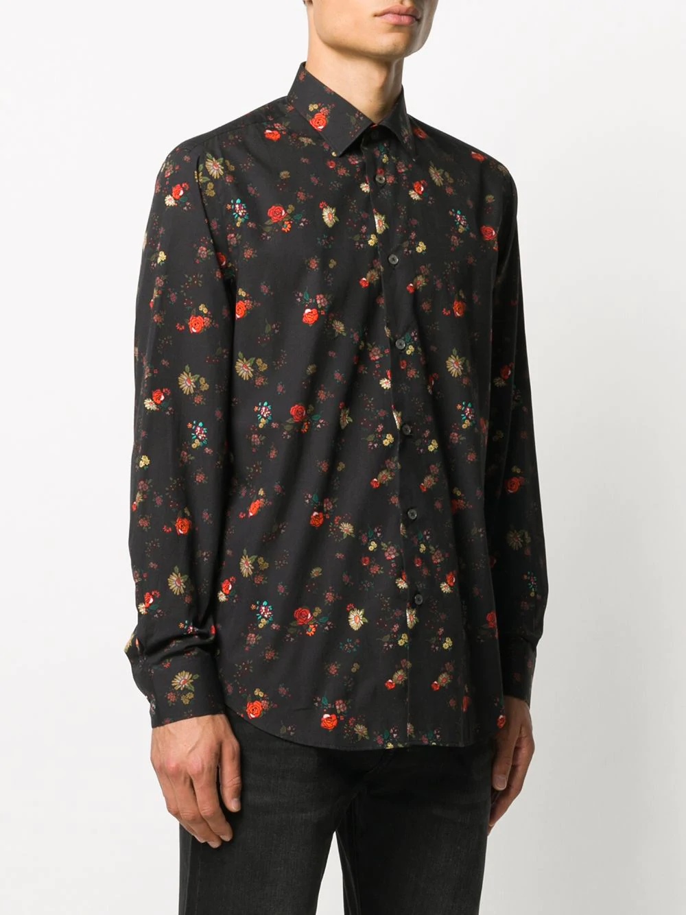 floral long-sleeve shirt - 3