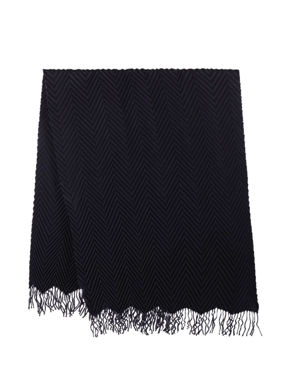 chevron-pleated scarf - 1