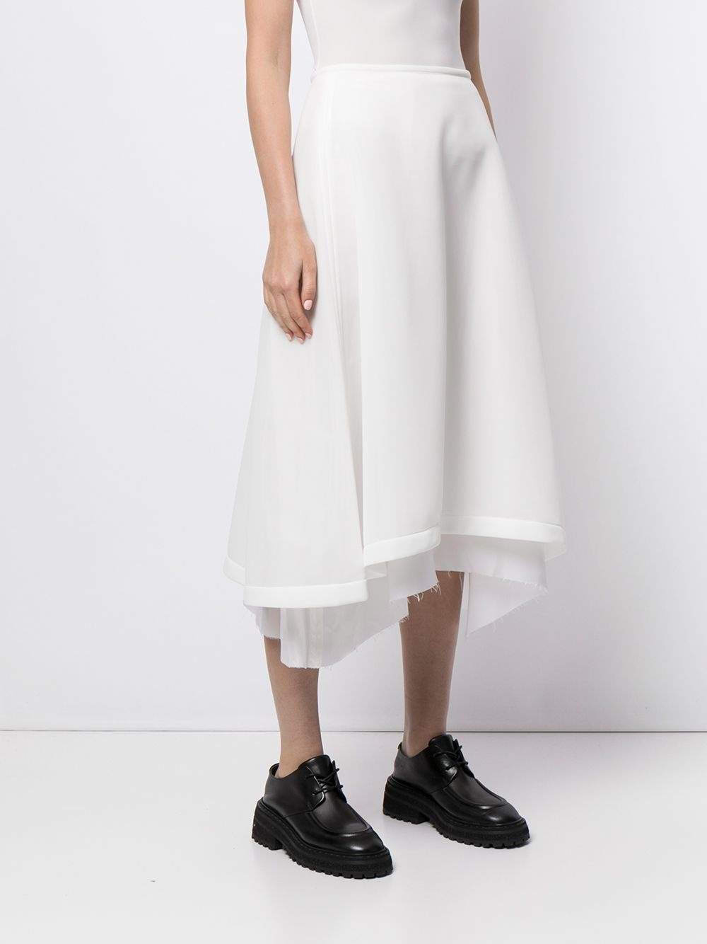 jersey knit flared skirt - 3