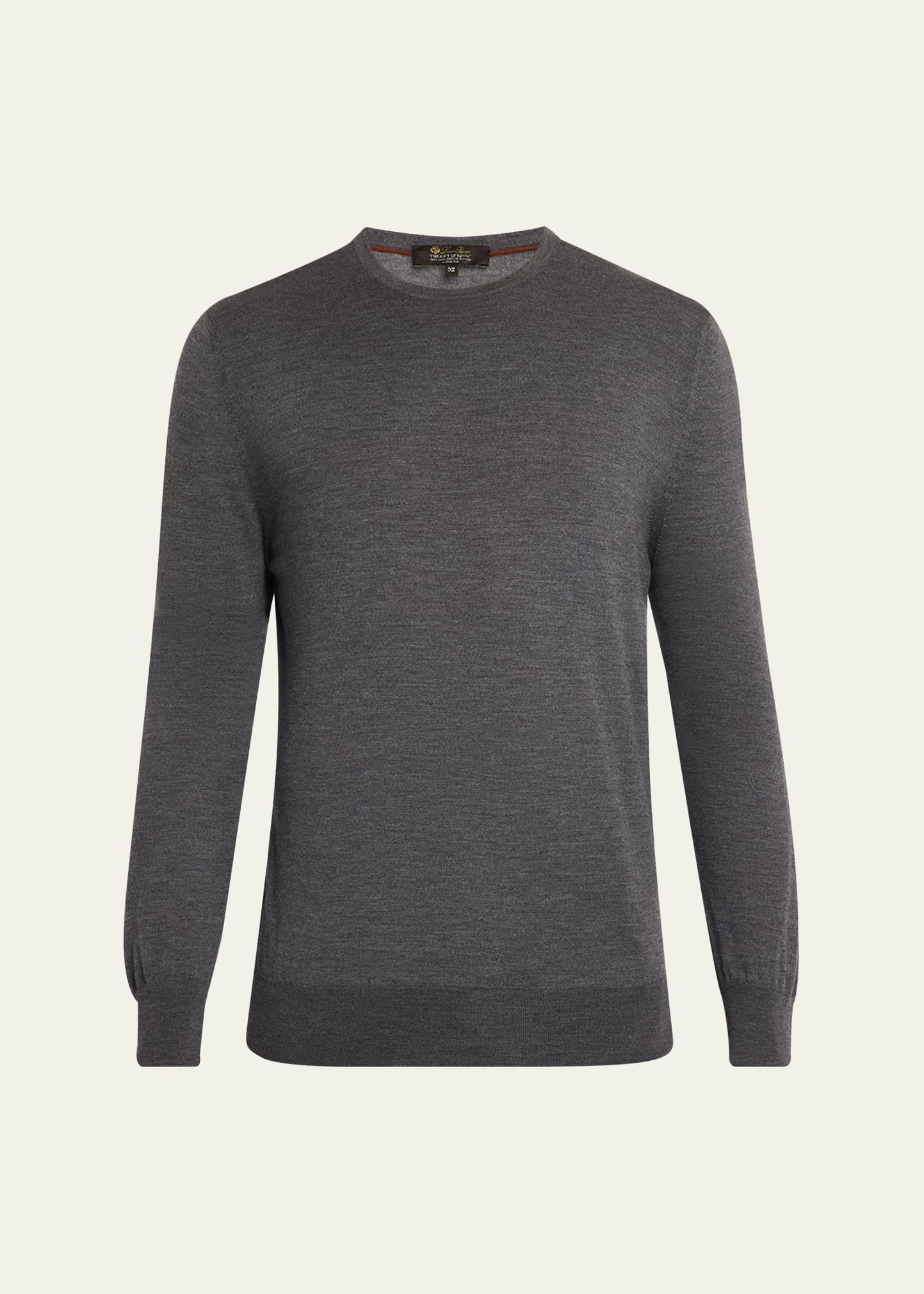 Men's Wool Knit Crewneck Sweater - 1