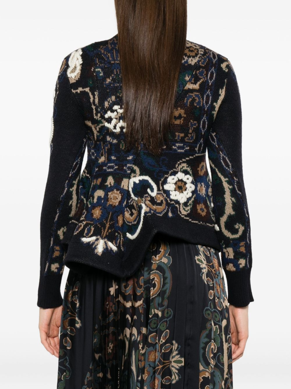 floral-pattern embellished sweater - 4