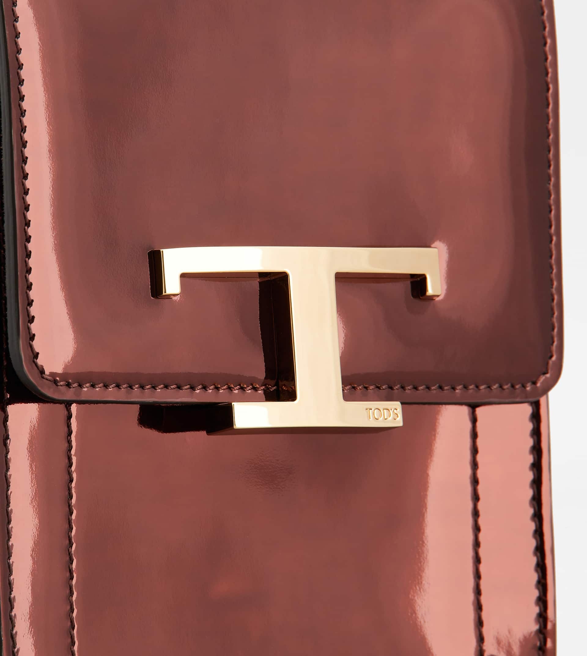 T TIMELESS BAG IN LEATHER MICRO - BURGUNDY - 4