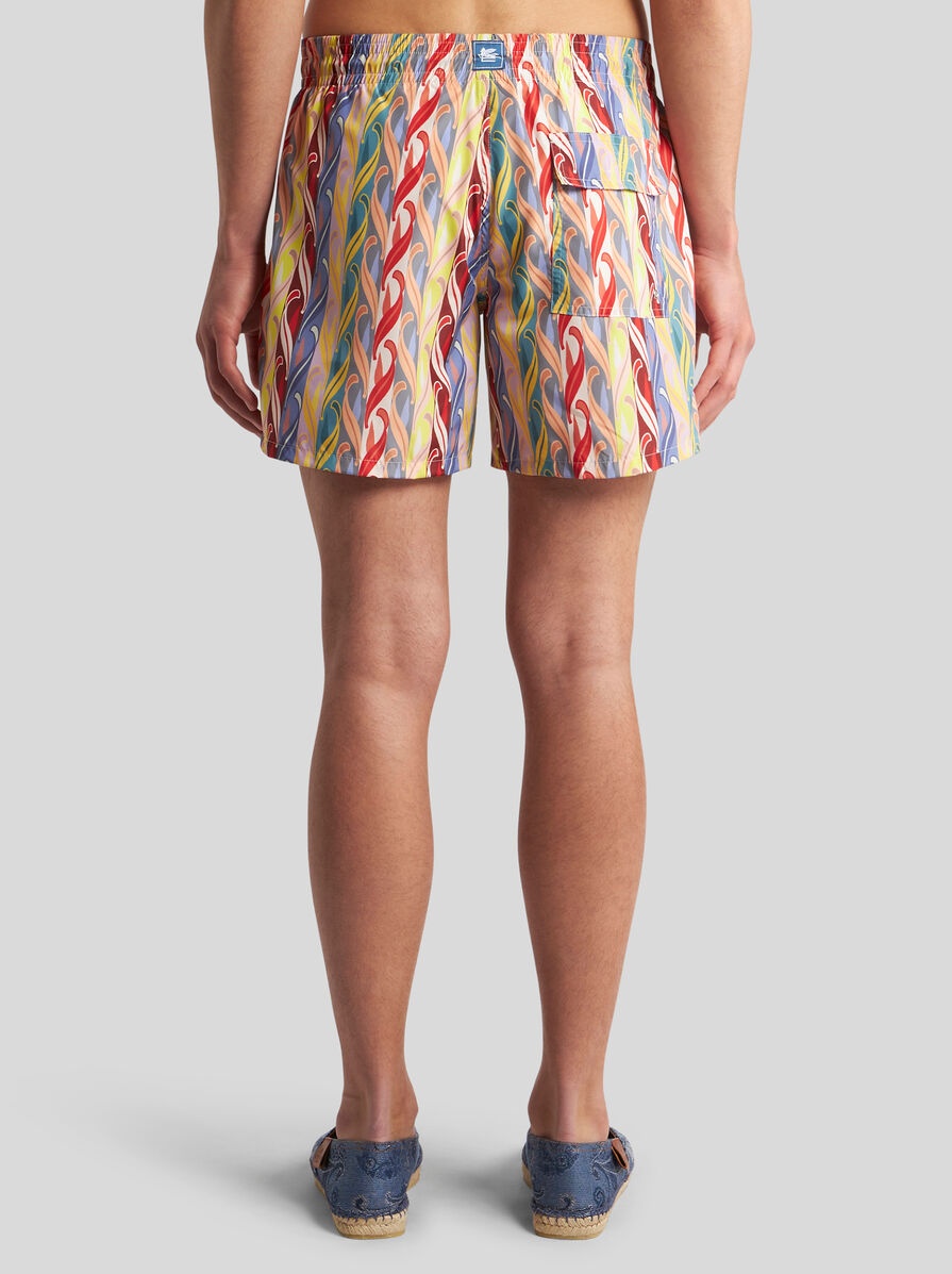 SWIM SHORTS WITH MULTICOLOURED STRIPES - 5