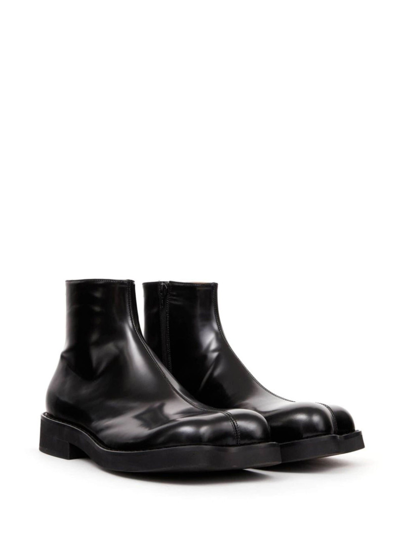 MM6 Maison Margiela Trunk leather ankle boots outlook