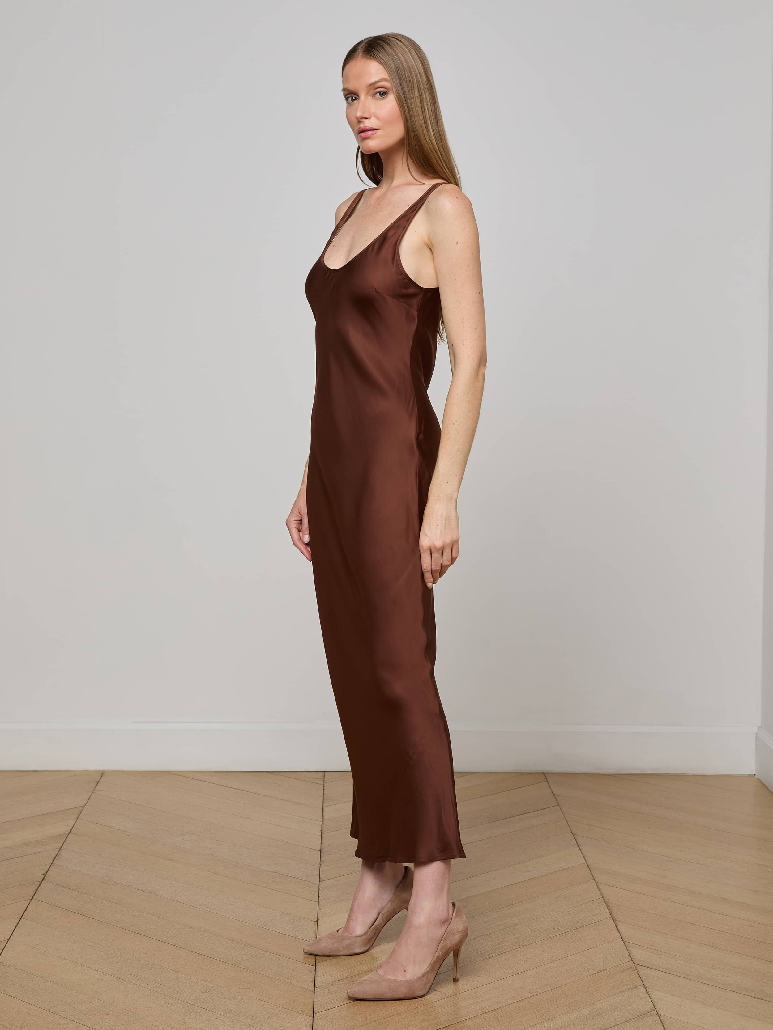 Akiya Satin Maxi Dress - 5