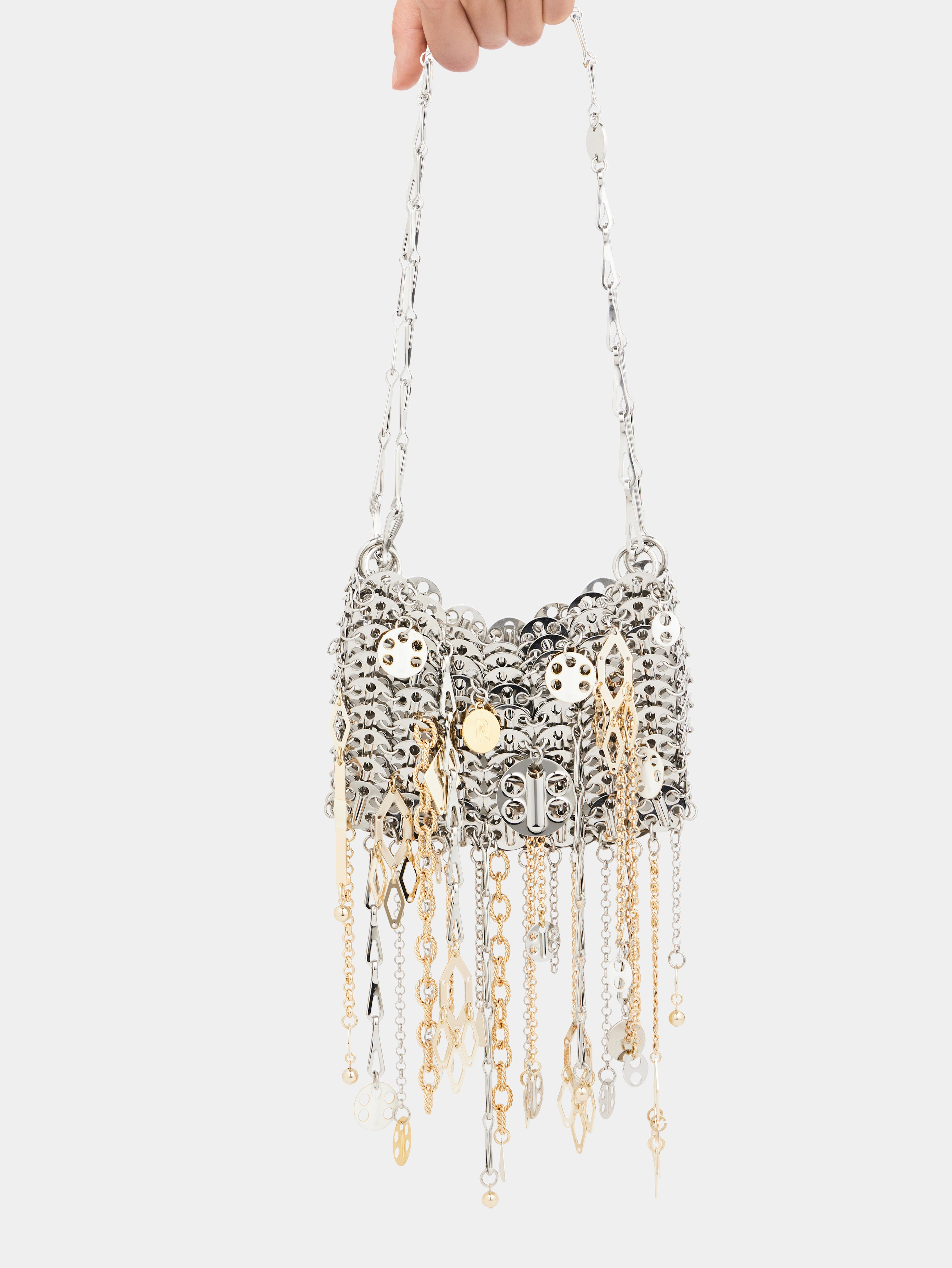 ICONIC SILVER NANO 1969 BAG ASSEMBLED WITH METALLIC PAMPILLES - 3