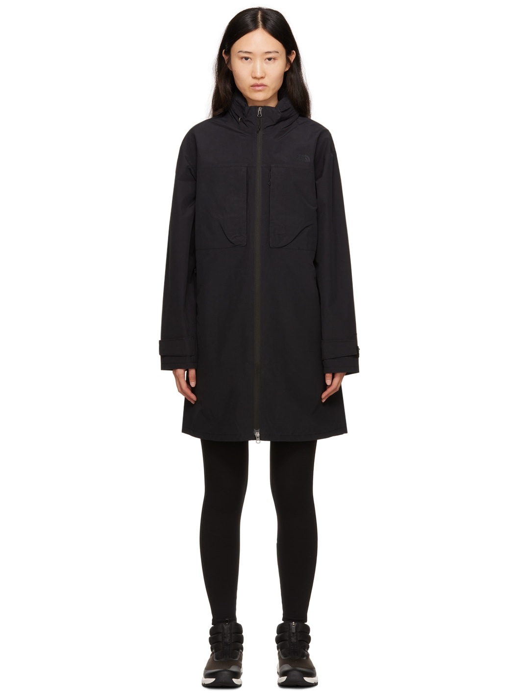 Black M66 Tech Trench Coat - 1