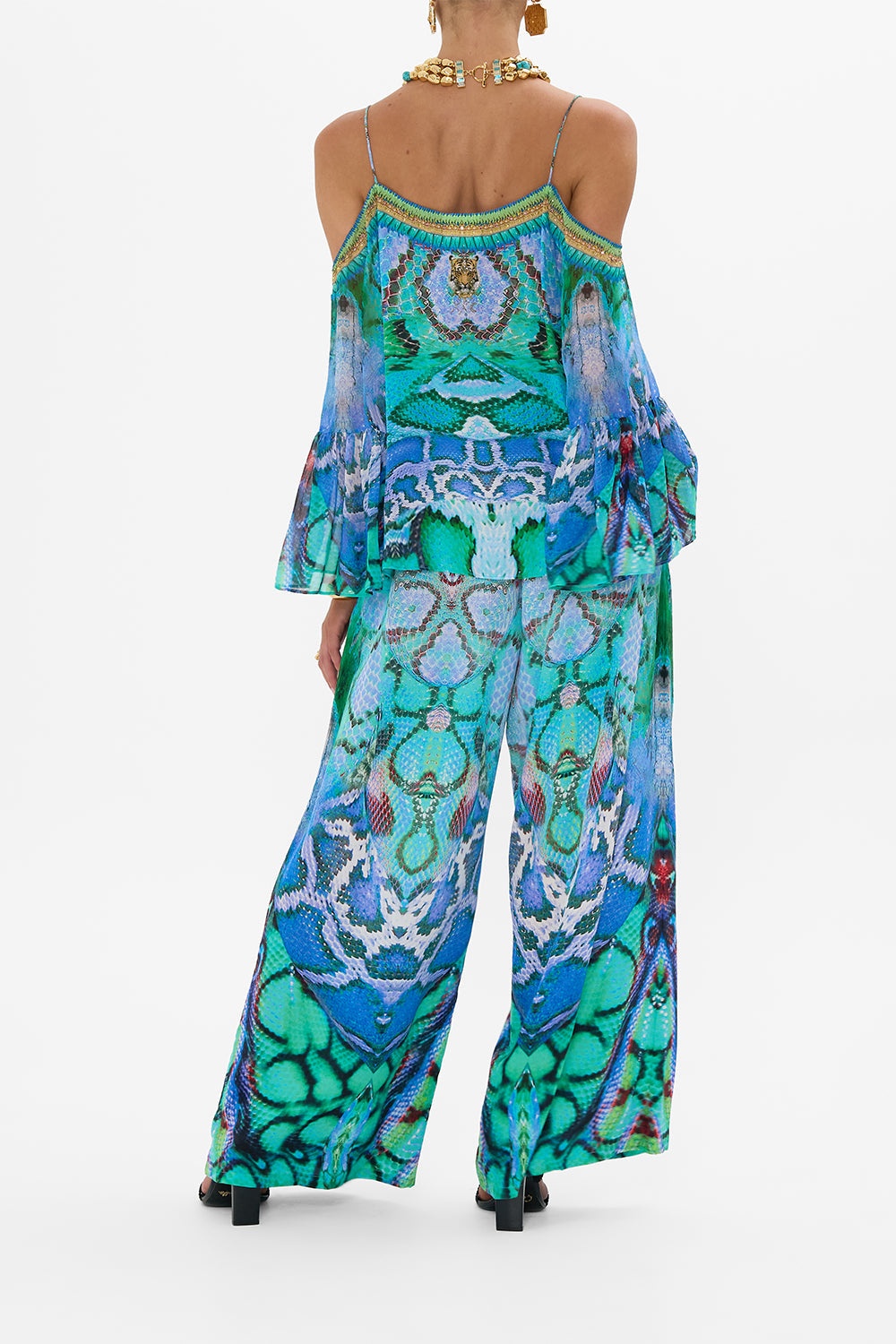 WIDE LEG TROUSER WITH FRONT POCKETS - 3