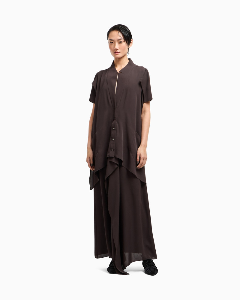 GIORGIO ARMANI LONG TRIPLE SILK GEORGETTE DRESS outlook