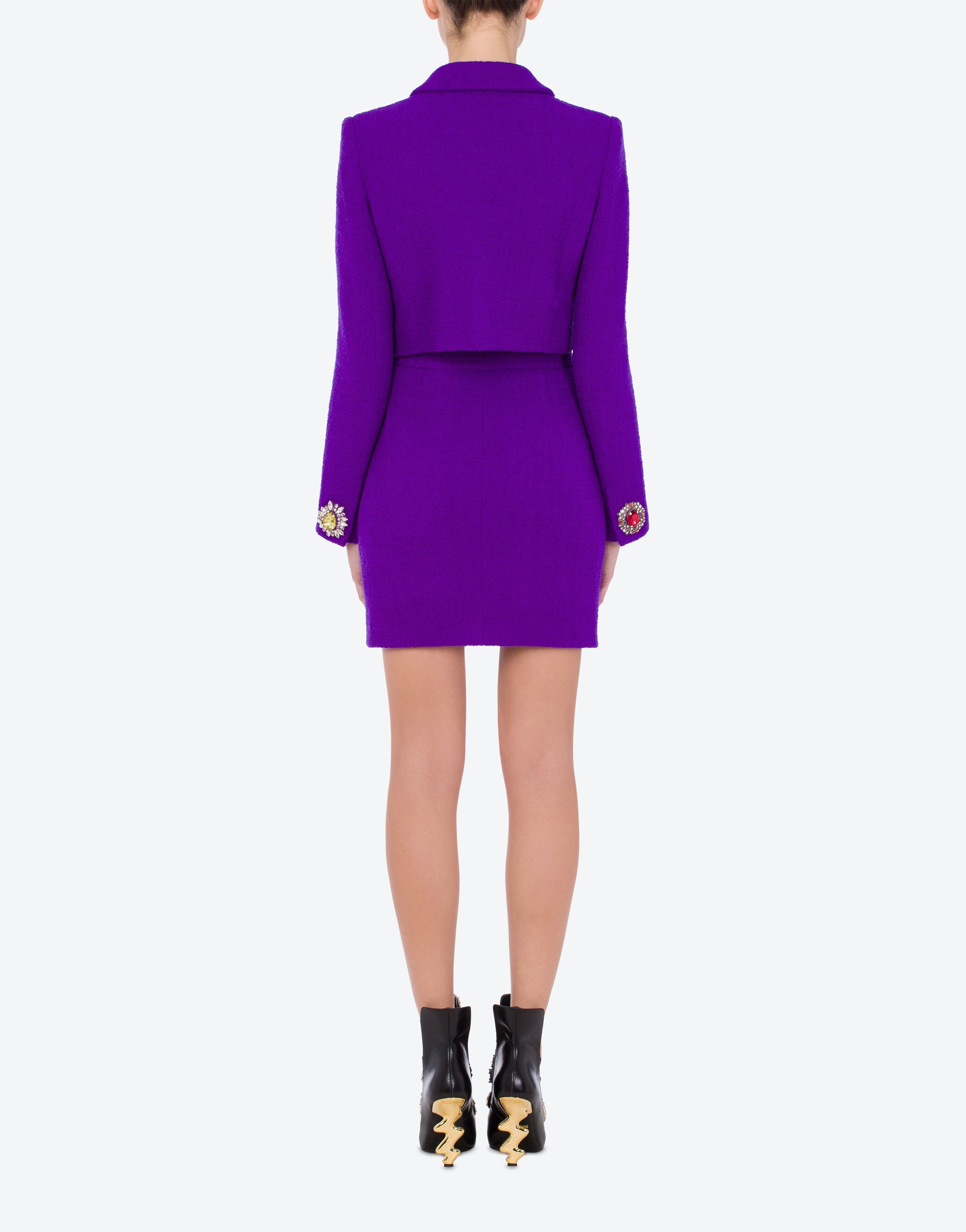 JEWELS FLOWER BOUCLÉ CROP JACKET - 3