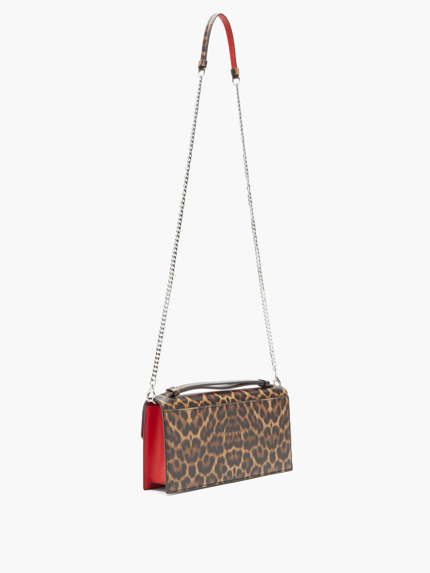 Elisa leopard-print leather cross-body bag - 4