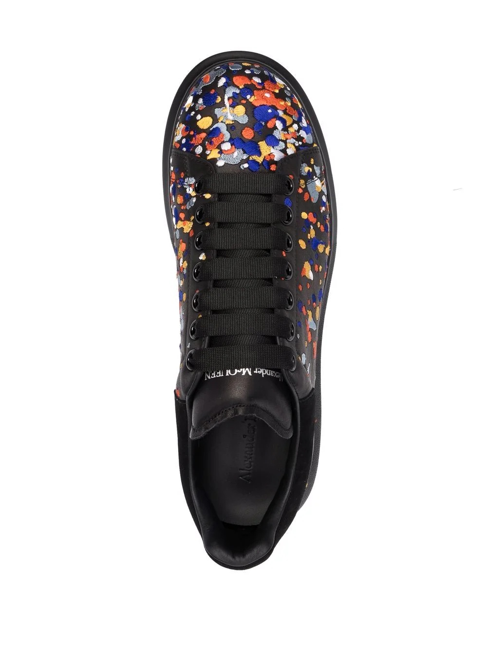 Oversized paint-embroidery sneakers - 4