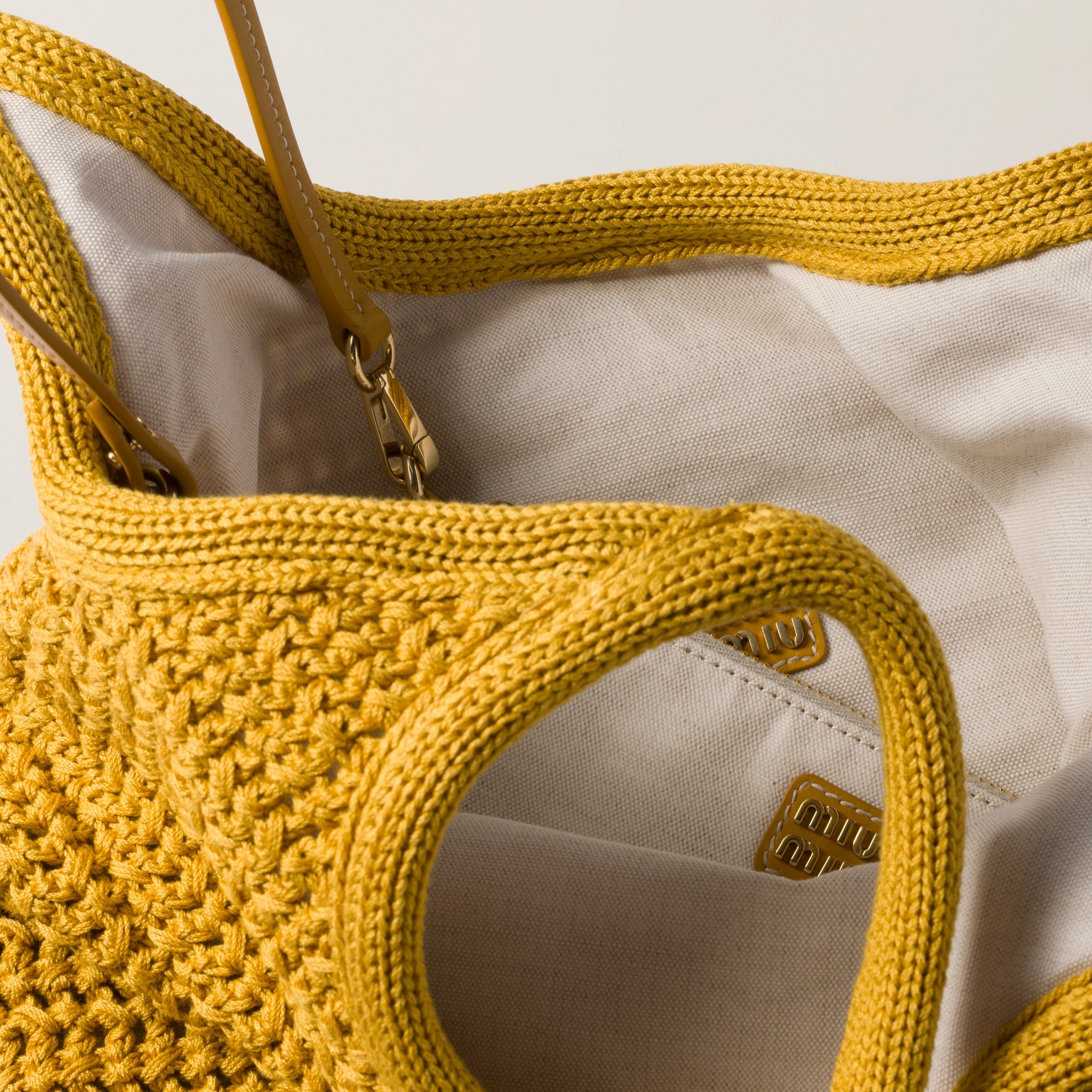 Miu Miu IVY raffia-effect woven tote bag | REVERSIBLE