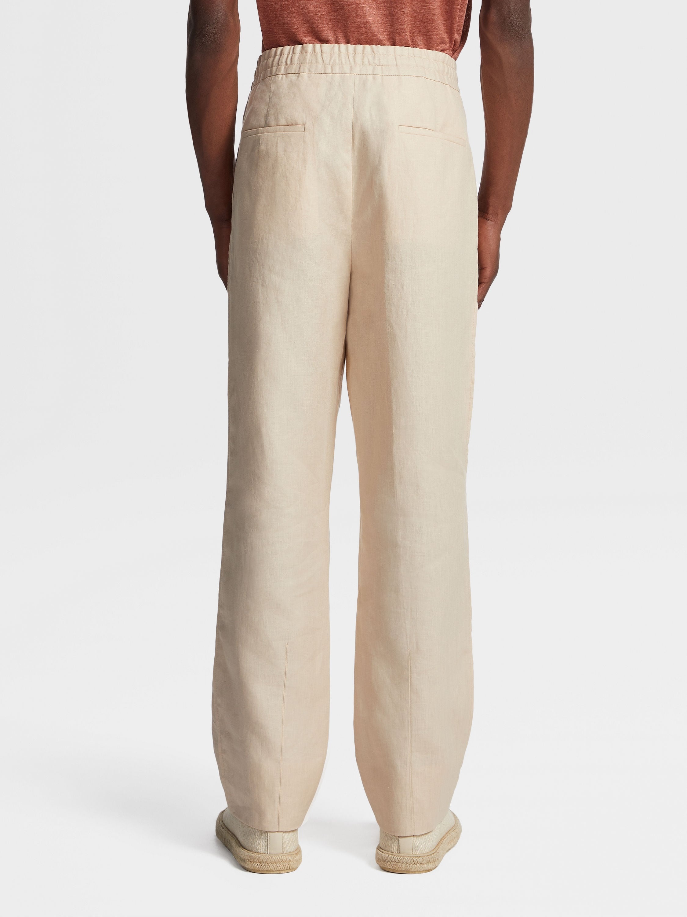 OFF WHITE LINEN JOGGERS - 3