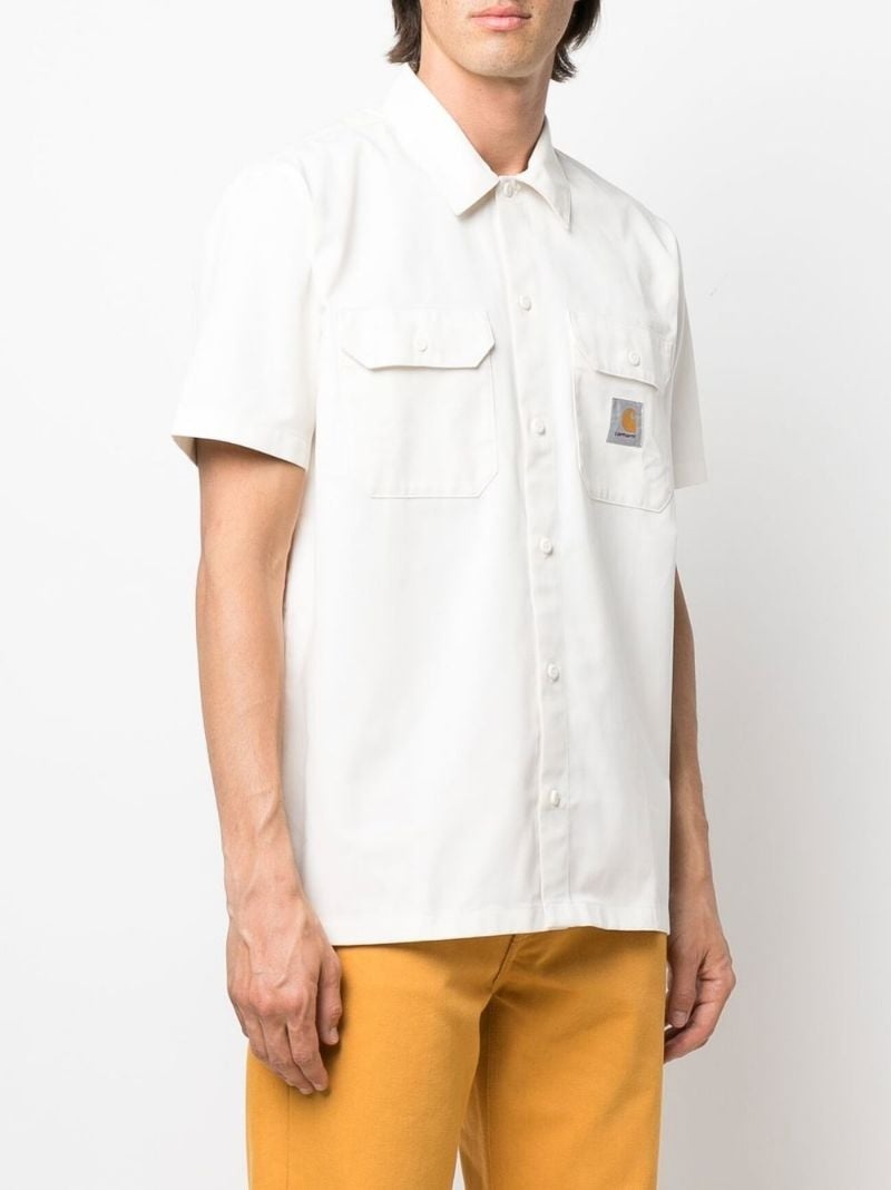 logo-patch short-sleeve shirt - 3